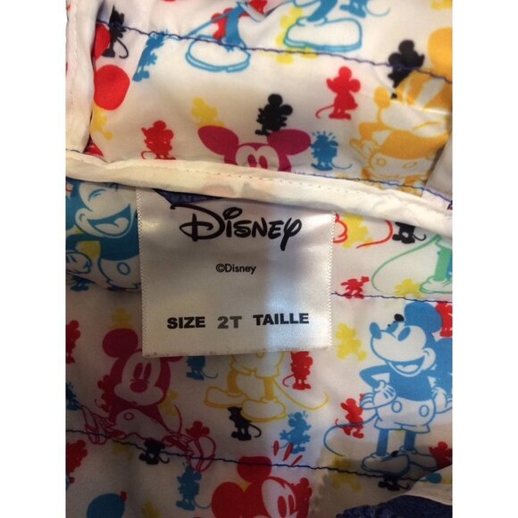 DISNEY Hooded Jacket/Zipper 2T Blue Nylon - Picture 3 of 3